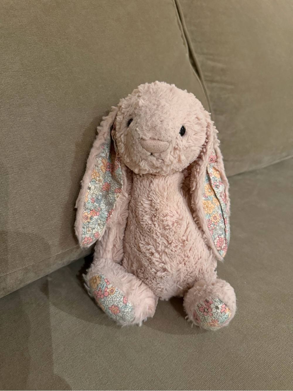 Jellycat Blush Pink Blossom Bunny with Floral Ear and Paw Details